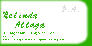 melinda allaga business card